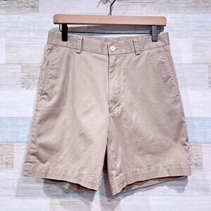 Southern Tide Flat Front Stretch Chino Shorts Beige Khaki Cotton Preppy Mens 30